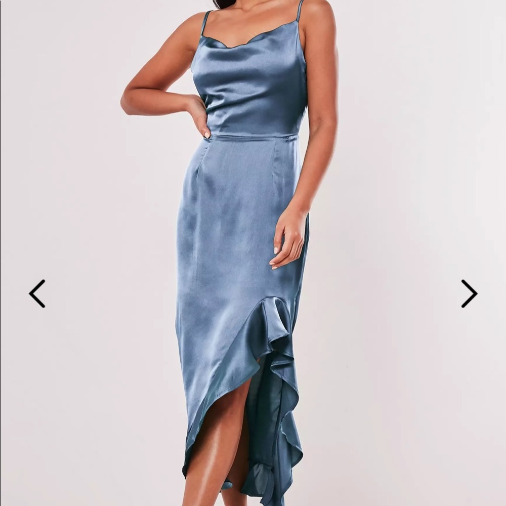 NWT - Missguided satin slip midi dress